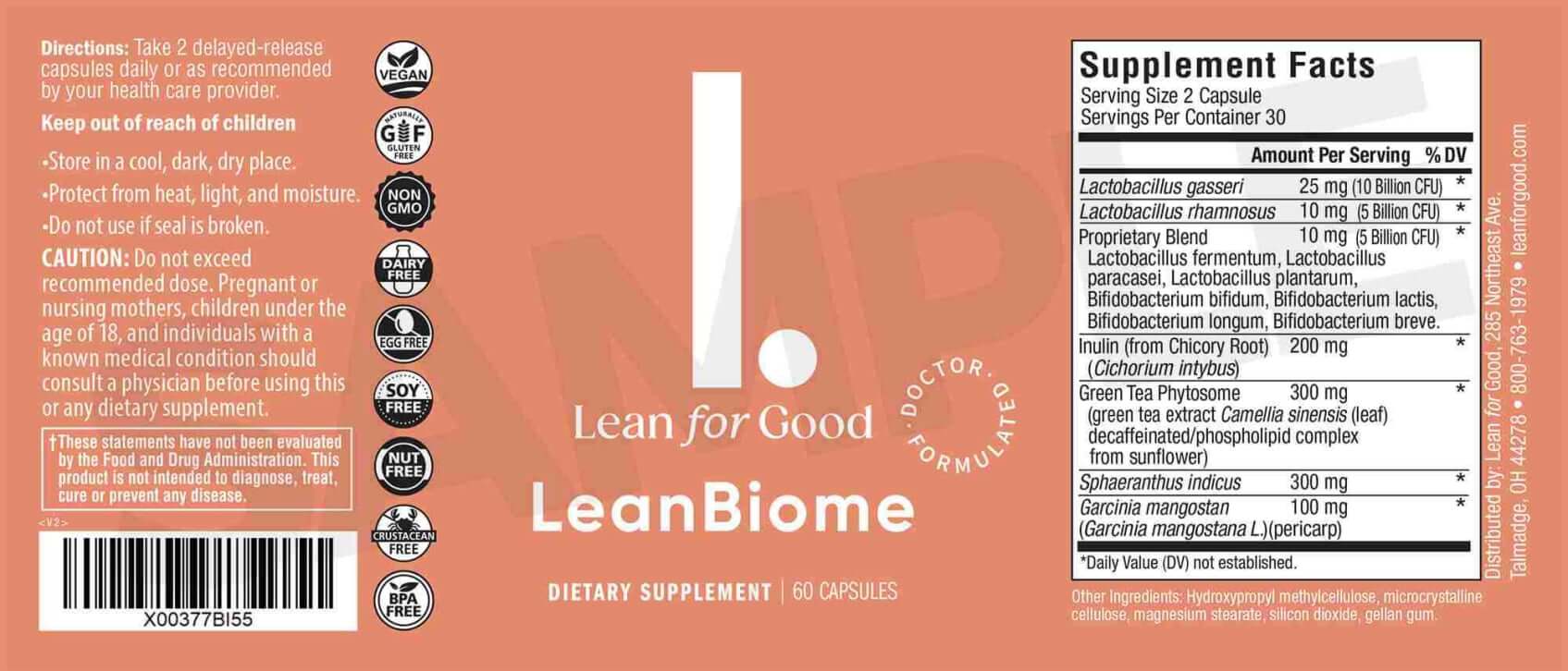 LeanBiome Ingredients