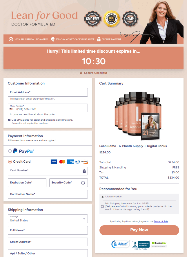 LeanBiome order_page